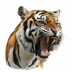 Obraz premium Fierce Tiger Roaring with Intensity