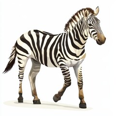 Fototapeta premium Striking Zebra Illustration with Bold Stripes
