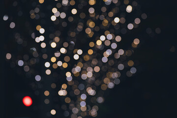 イルミネーションの光の玉ボケ