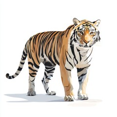 Obraz premium Majestic Tiger in Stylized Art Design