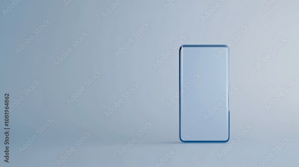 Aufkleber modern portfolio mockup on a smartphone screen with a clean and minimalist user interface