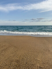 sandy beach and beautiful sea view