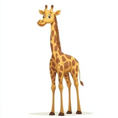 Obraz premium Playful Cartoon Giraffe Character Design