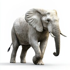 Obraz premium Majestic Elephant Walking Gracefully in Natural Light