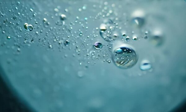 water drops with bubles