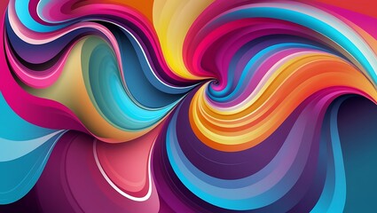 Obraz premium Abstract colorful swirl background. Generative Ai.