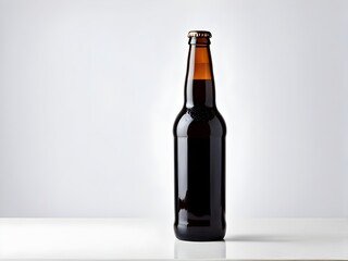 A bottle of soy sauce, isolated on a white background