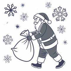 santa claus with gifts