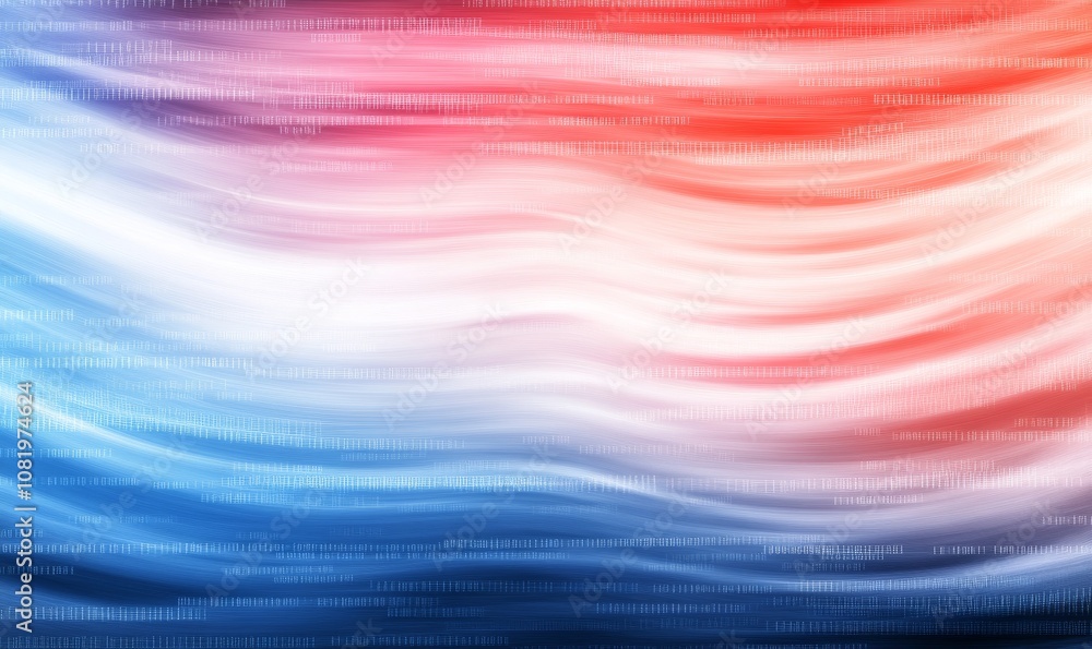 Poster gradient of pink and dark blue colors with pixel pattern