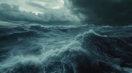 Rocky coastal cliffs with waves crashing against the shore.
