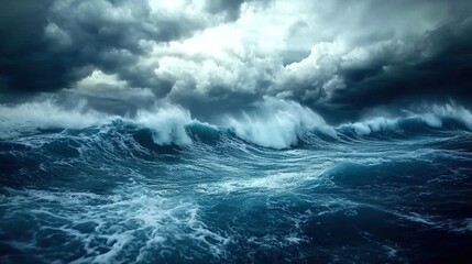 Rocky coastal cliffs with waves crashing against the shore.