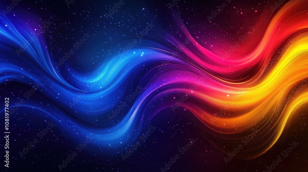Poster abstract colorful wave background