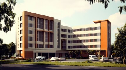 modern small industrial minimalist design style office building