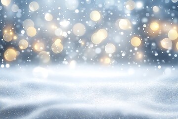 Fototapeta premium white and silver glitter background with space for text, white and grey glitter bokeh . white bokeh blur circle variety Dreamy soft focus wallpaper backdrop, Christmas snow or anniversary banner, 