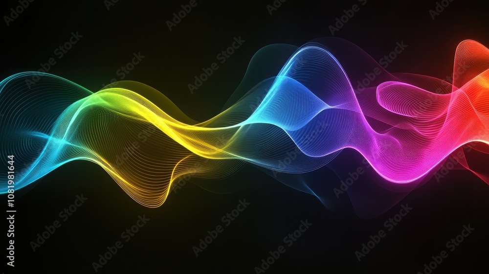 Poster abstract colorful wave background