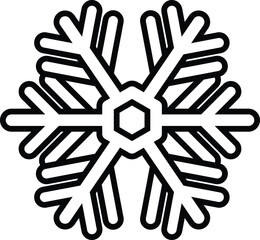 A black and white snowflake with a center