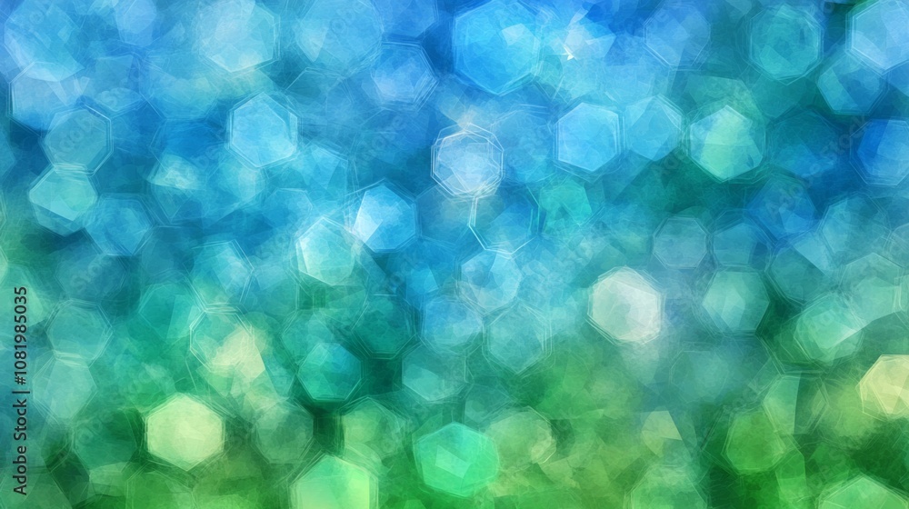 Leinwandbilder soft focus background with colorful bokeh effect featuring shades of blue and green for abstract des