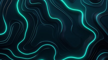 Obraz premium Abstract Background with Neon Light Waves and Smooth Curves Creating an Energetic and Futuristic Vibe Perfect for Digital Art and Technology Themes