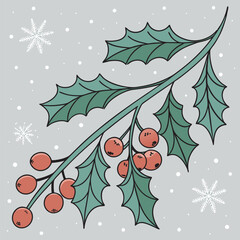 christmas background with snowflakes