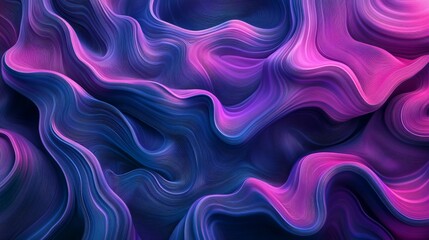 Fototapeta premium Vibrant Abstract Swirls in Deep Pink and Blue Tones, Fluid Design with Wavy Patterns Conveying Motion and Dynamism in Modern Art