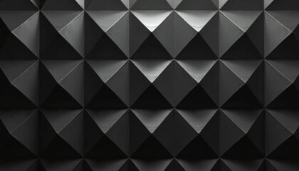 Obraz premium Geometric Black Wall Design, Modern Architecture Pattern