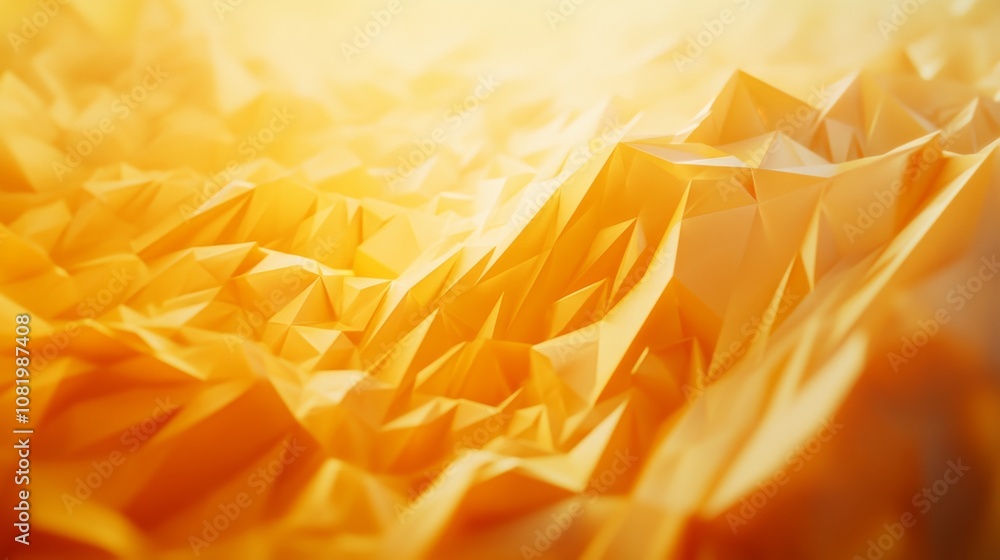 Aufkleber Vibrant Abstract Textured Background in Golden Hues Representing Energy and Warmth with Dynamic Low Poly Design for Modern Applications