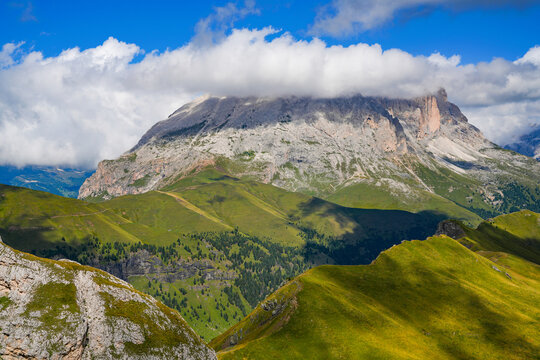 Spectacular view of Dolomites mountains, Antermoia, Alto Adige, South Tyrol, Italy, Europe	