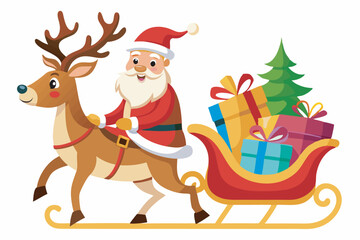 santa claus and reindeer