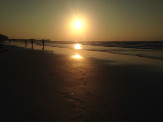 sunset on the beach