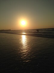 sunset on the beach