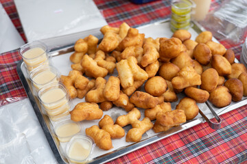 Many pieces of Patongo snacks, close-up photography.