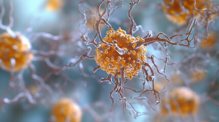 Nerve cell degeneration and aging, exploring how neurons deteriorate over time and affect cognitive function