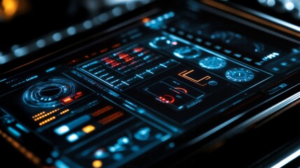 Obraz premium Futuristic Tech Interface Display