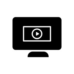 Video file icon vector. Watch video illustration sign. Online symbol. Watch logo.