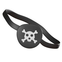 3D Render Pirates Eye Patch Icon llustration