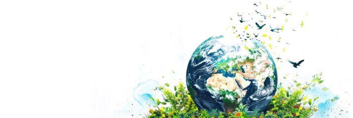 Ai Banner. World Environment Day Concept for Earth Day Celebration