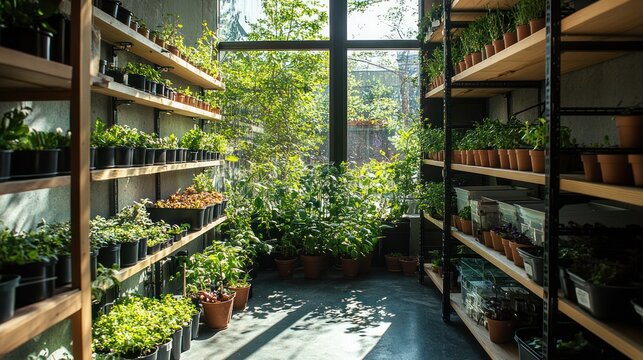 Urban farming for medicinal plants, growing herbs and botanicals for health and wellness in city settings