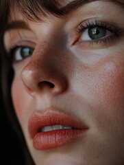 Naklejka premium Elegant Woman with Glowing Skin