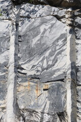 Marble surface. Ruskeala, Karelia.
