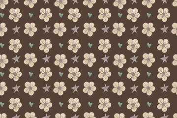 Seamless Pattern with toddler wood toys. Hand drawn illustration baby car and rattle. Watercolor seamless background for Kids. Print for childish textile or wallpaper