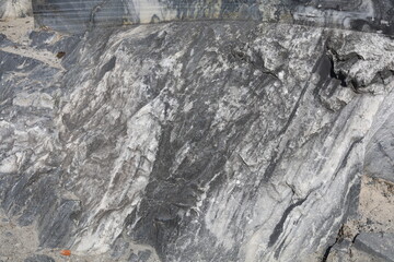 Marble surface. Ruskeala, Karelia.