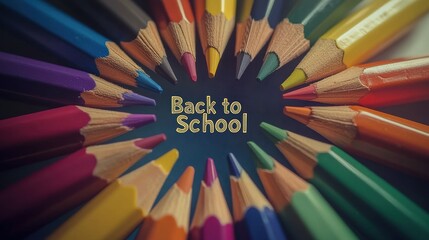 Back to school event featuring colorful pencils in a creative environment for educational content