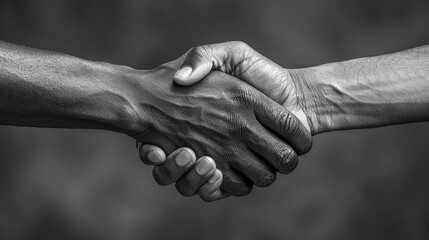 Business handshake with two human hands and partnership 