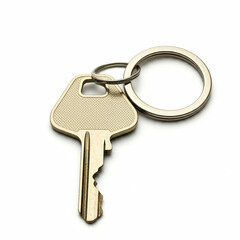 golden key isolated on white