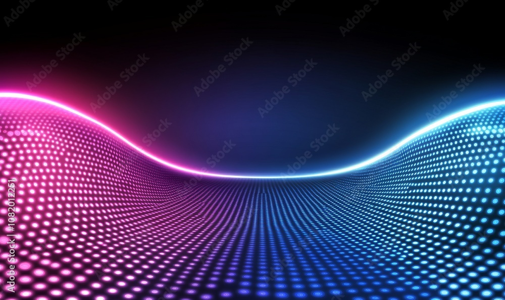 Aufkleber gradient background with pink and dark blue colors and pixel pattern