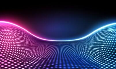 Obraz premium Gradient Background with Pink and Dark Blue Colors and Pixel Pattern