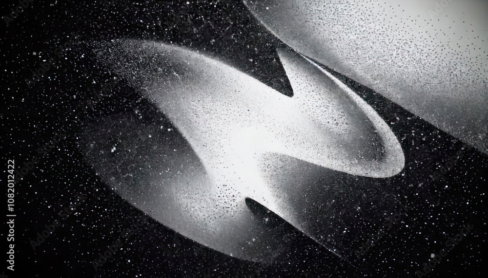 Poster abstract noise texture shape with a black and white grainy background
