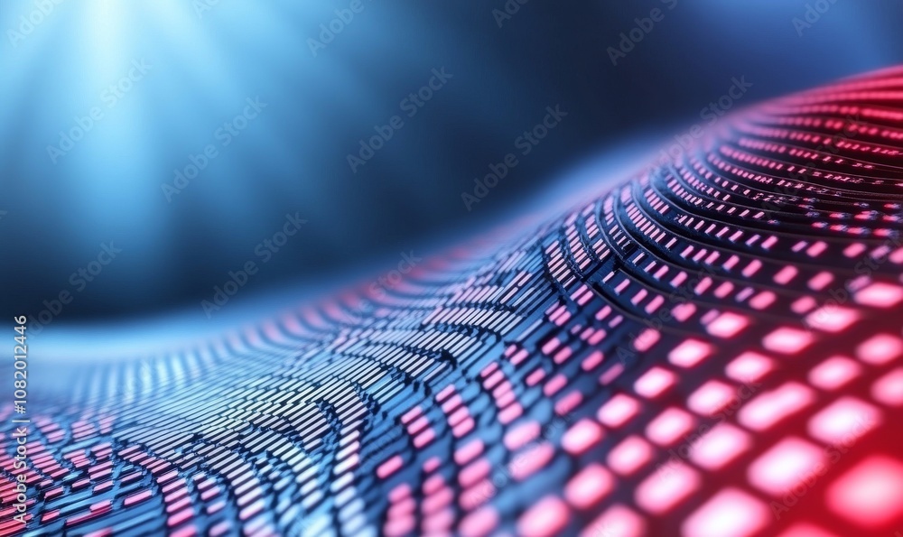 Aufkleber gradient background with pink and dark blue colors and pixel pattern