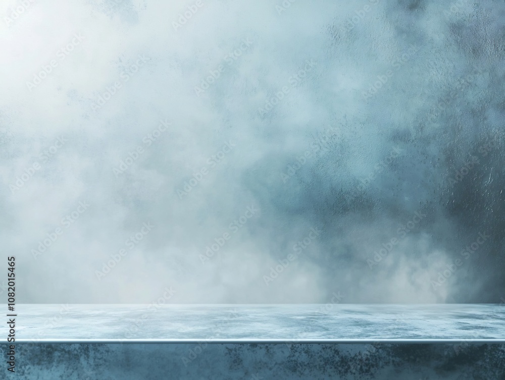Poster frosted glass backdrop with clouded effect for minimalist product displays and mockups