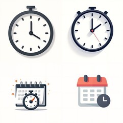 Clock or Calendar Icon for Store Hours and Operational Schedule